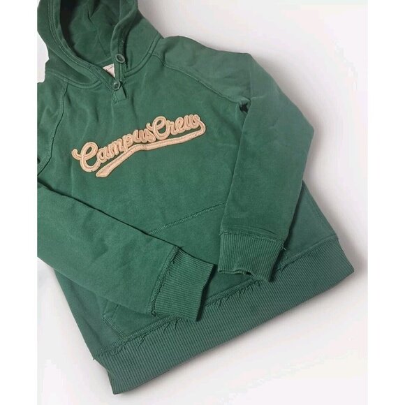 Campus Crew Unisex Green Graphic Print Sweatshirt Hoodie - Small - Picture 3 of 10